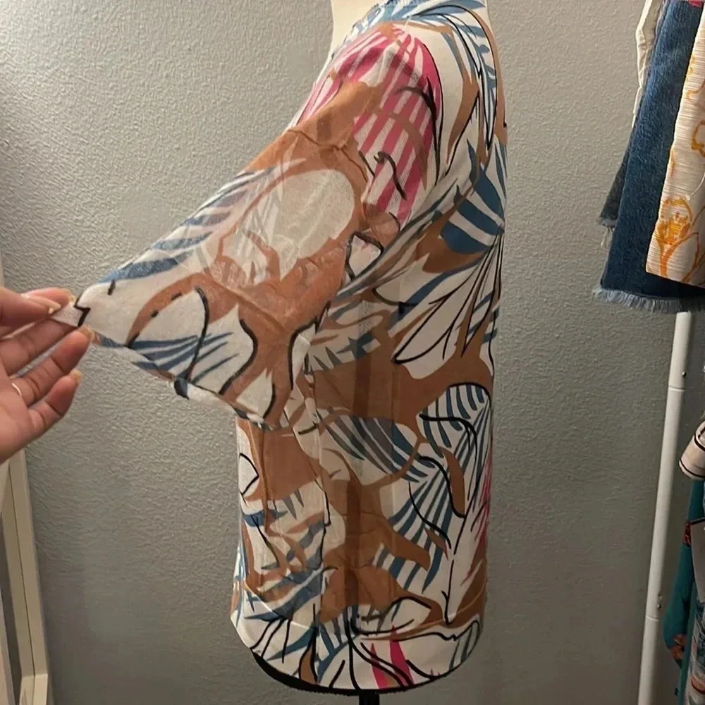 J. Crew Brown Leaf Top